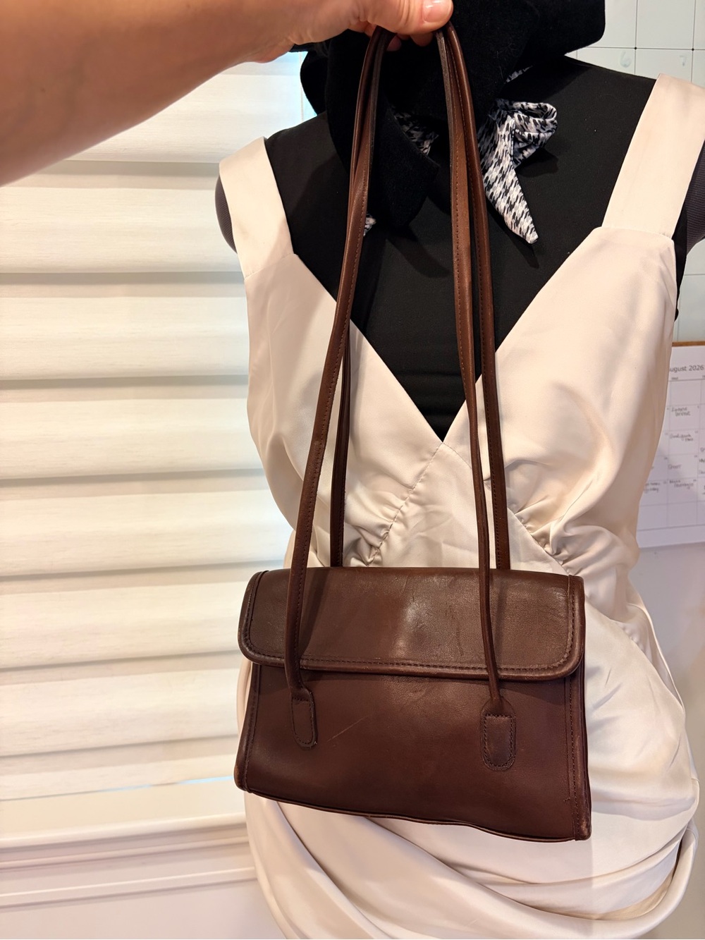 Coach Brown Leather Laurie Flap Bag Circa 1997